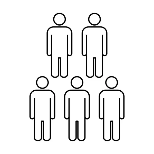 İnsanlar ve katılımcılar beyaz arkaplanda simge vektörü