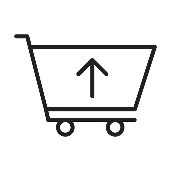 Beyaz arkaplanda alışveriş arabası simgesi vektörü