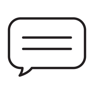 Beyaz arkaplanda sohbet simgesi vektörü