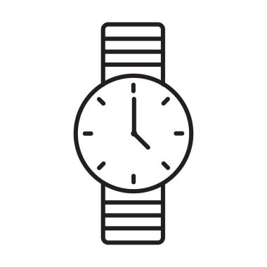 Beyaz arkaplanda saat simgesi vektörü