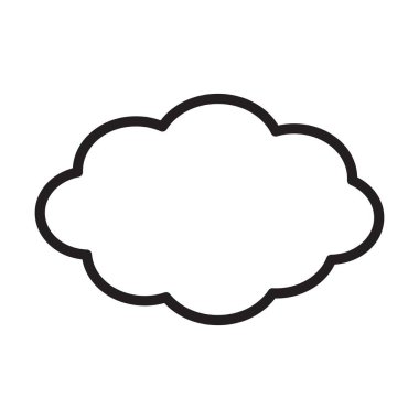 Beyaz arkaplanda bulut simgesi vektörü