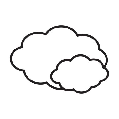 Beyaz arkaplanda bulut simgesi vektörü