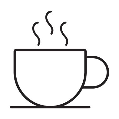 Beyaz arkaplanda kahve simgesi vektörü