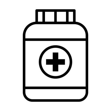 Beyaz arkaplanda hastane ekipmanı simgesi vektörü