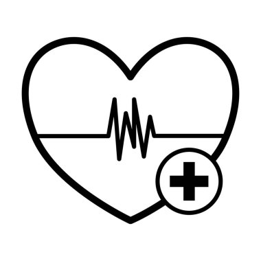 Beyaz arkaplanda hastane ekipmanı simgesi vektörü