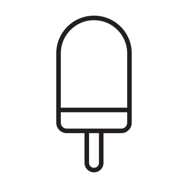 beyaz arkaplanda dondurma simgesi vektörü