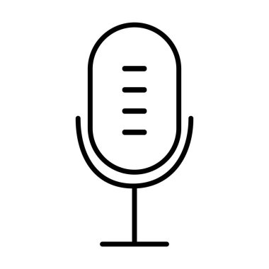 Beyaz arkaplanda Mike simge vektörü