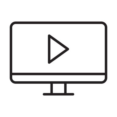 Beyaz arkaplanda film simgesi vektörü