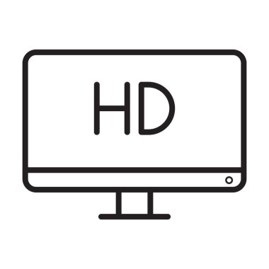 Beyaz arkaplanda film simgesi vektörü
