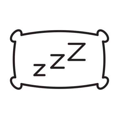 Beyaz arkaplanda uyku simgesi vektörü