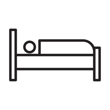 Beyaz arkaplanda uyku simgesi vektörü