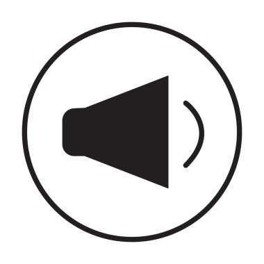 Beyaz arkaplanda ses simgesi vektörü