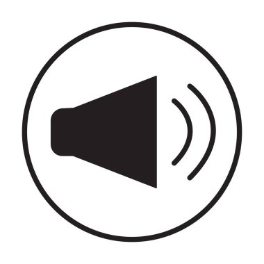 Beyaz arkaplanda ses simgesi vektörü