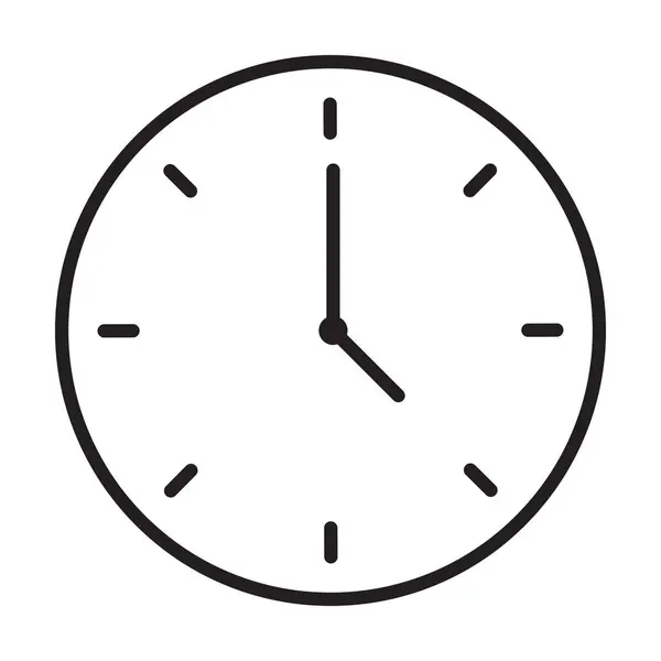 Beyaz arkaplanda saat simgesi vektörü