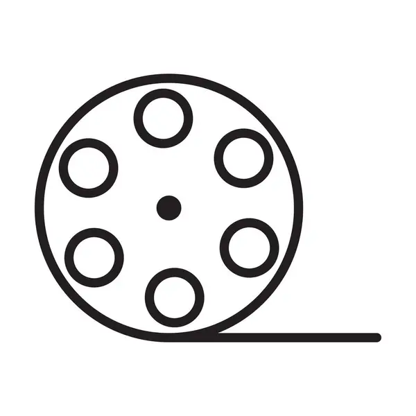 beyaz arkaplanda film simgesi vektörü