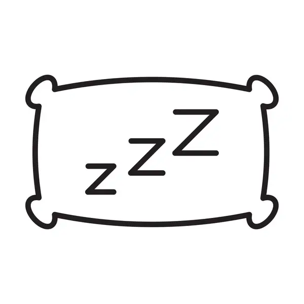 Beyaz arkaplanda uyku simgesi vektörü