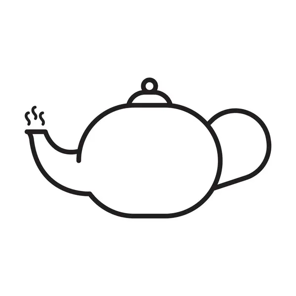 beyaz arkaplanda çaydanlık simgesi vektörü