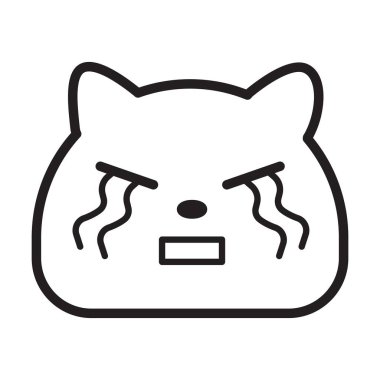 Beyaz arkaplanda ayı simgesi vektörü ağla