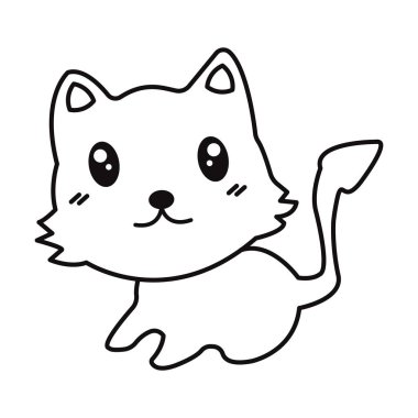 Beyaz arkaplanda köpek simgesi vektörü