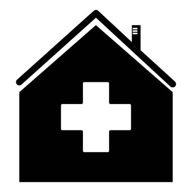 Beyaz arkaplanda klinik simge vektörü