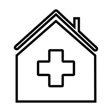 Beyaz arkaplanda klinik simge vektörü