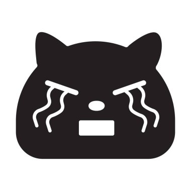 Beyaz arkaplanda ayı simgesi vektörü ağla