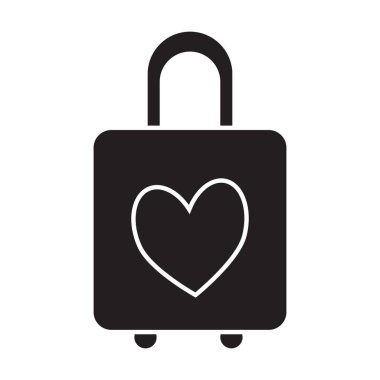 beyaz arkaplanda bagaj simgesi vektörü