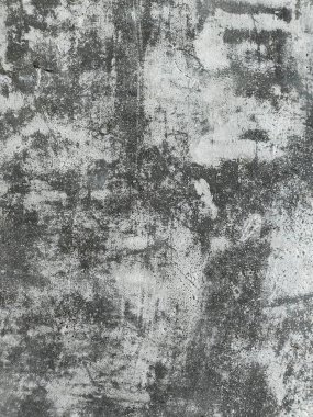 Çizikler ve çatlaklarla dolu bir duvar parçası. Eski, kirli, deri döküntüsü, desenli duvar kâğıdı kaplaması. Arka plan için yüzey duvarı betonu deseni. Grunge Arka plan dokusu, Kirli Su Sıçrayan Duvar, Soyut Sıçrayan Su.