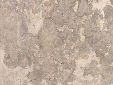 Eski beton duvarın dokusu. Açık gri çimento desenli beton duvar. Gri pastel çatallı çimento desen beton beton, kaya alçılı sıva duvar, boyalı düz arkaplan. Arka plan dokusu. Eski grunge ile arka plan..