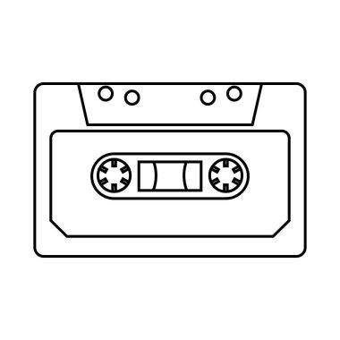Kaset Teybi Vintage Taslak Simgesi