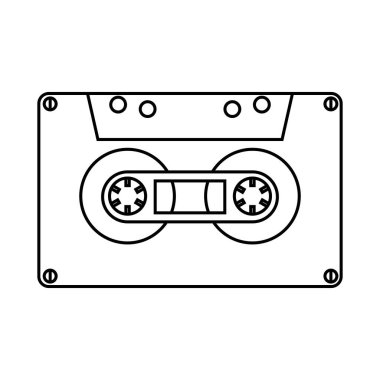 Kaset Teybi Vintage Taslak Simgesi