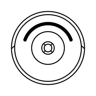 Logo ve Daha Fazla İçin Süpürge Temizleyici Robot Simgesi