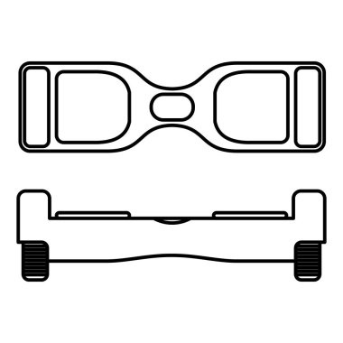 Logo ve Fazlası için Akıllı Denge Tekerleği Uçan Kaykay Simgesi Simgesi