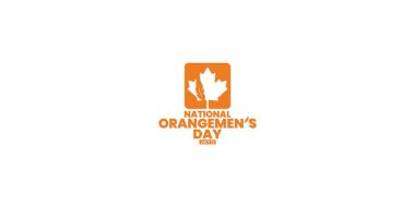 National Orangemen's day, July 12, suitable for social media post, card greeting, banner, template design, print, suitable for event, website, vector, with maple leaf illustration. clipart