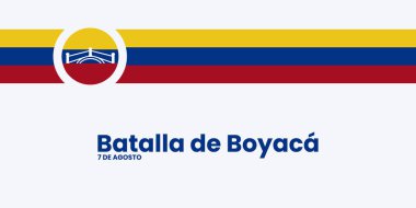 Battle of Boyac (Batalla de Boyac), august 7, social media post, web, poster, background, greeting card, banner concept, suitable for sale, vector illustration. clipart