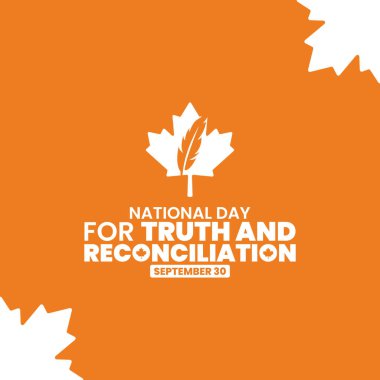 National day for truth and reconciliation, Orange shirt day, Every Child Matters, September 30,  social media post, poster, card greeting, event, website, banner concept, vector illustration, Canada. clipart