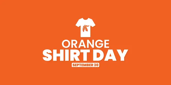 Stock vector Orange shirt day, Every Child Matters, September 30, national day for truth and reconciliation, social media post, poster, card greeting, event, website, banner concept, vector illustration, Canada.