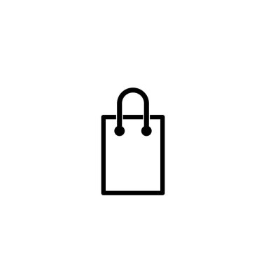 Alışveriş poşeti ikonu. Dükkan ikonu. Çanta simgesi