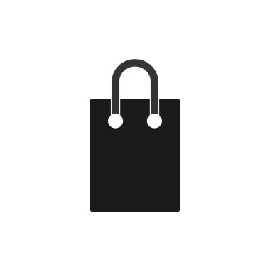 Alışveriş poşeti ikonu. Dükkan ikonu. Çanta simgesi
