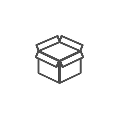 Kutu simgesi. Paket simgesi. Karton simgesi