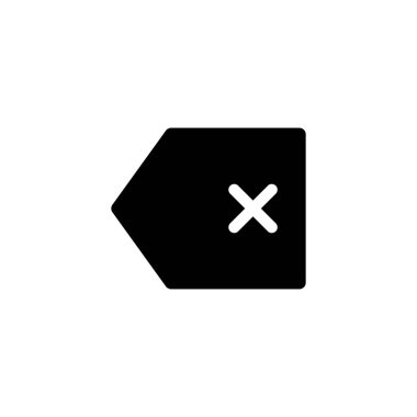 Backspace simge vektörü. Simgeyi sil