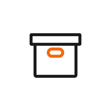 Kutu simgesi vektörü. Paket simgesi. Karton simgesi