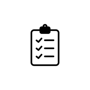 Pano simgesi. Yapılacaklar listesi simgesi. Liste simgesi. Kontrol listesi simgesi vektörü.