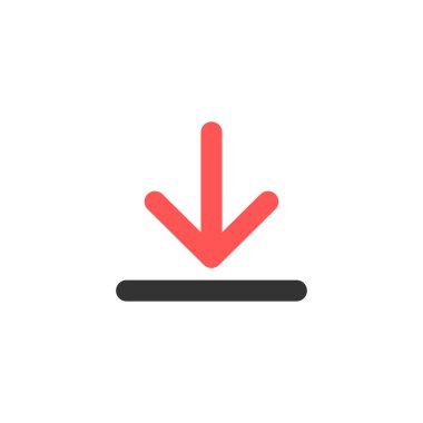 Simge vektörünü indir. Aşağı ok simgesi.