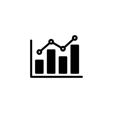 Grafik simgesi vektörü. Grafik ve çizelge.