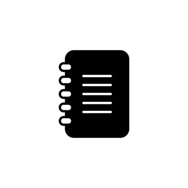 Not defteri ikon vektörü. Not defteri simgesi. Kitap simgesi.