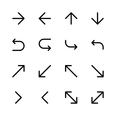 Ok simgesi ayarlandı. Ok simgeleri. Simge ayarlandı.