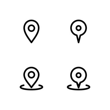 Konum simgesi belirlendi. Konum simgesi ayarlandı. Adres simgesi seti.