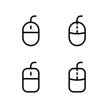 Bilgisayar fare simgesi seti. Fare simgesi. Simge ayarlandı.