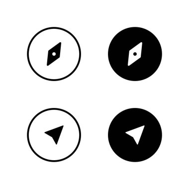 Pusula simgesi ayarlandı. GPS simgesi. Konum.
